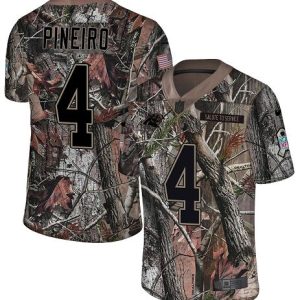 cheap Panthers #4 Eddy Pineiro Camo Men's Stitched NFL Limited Rush Realtree Jersey