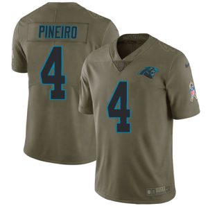 panthers #4 eddy pineiro olive men's stitched nfl limited 2017 salute to service cheap jersey