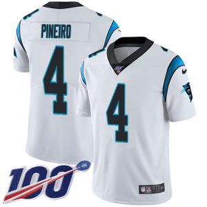 wholesale Panthers #4 Eddy Pineiro White Men's Stitched NFL 100th Season Vapor Untouchable Limited Jersey