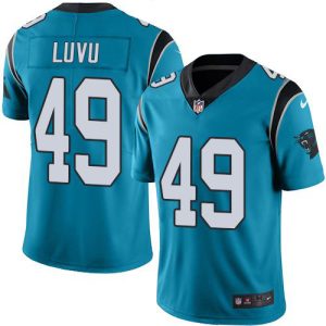 Panthers #49 Frankie Luvu Blue Men's Stitched NFL Limited Rush Jersey