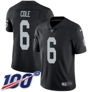 Raiders #6 AJ Cole Black Team Color Men's Stitched NFL 100th Season Vapor Untouchable Limited Jersey