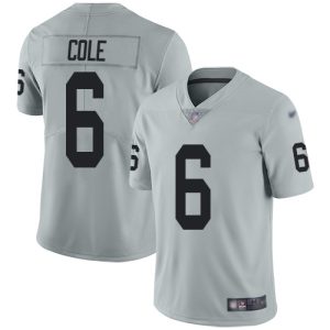 raiders #6 aj cole silver men's stitched nfl limited inverted legend wholesale jersey