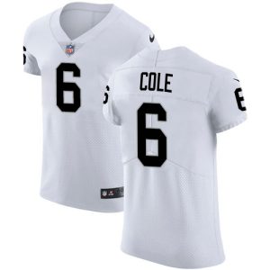 cheap Raiders #6 AJ Cole White Men's Stitched NFL New Elite Jersey