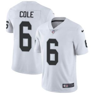 wholesale Raiders #6 AJ Cole White Men's Stitched NFL Vapor Untouchable Limited Jersey