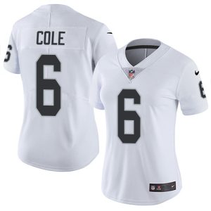 raiders #6 aj cole white women's stitched nfl vapor untouchable limited cheap jersey