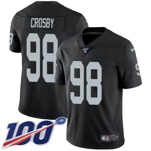 wholesale Raiders #98 Maxx Crosby Black Team Color Men's Stitched NFL 100th Season Vapor Untouchable Limited Jersey