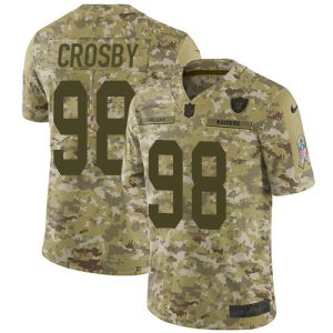 raiders #98 maxx crosby camo men's stitched nfl limited 2018 salute to service wholesale jersey