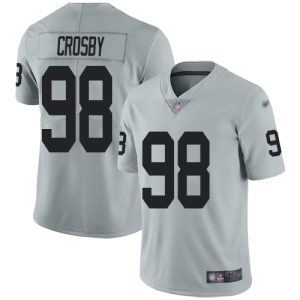 raiders #98 maxx crosby silver men's stitched nfl limited inverted legend wholesale jersey