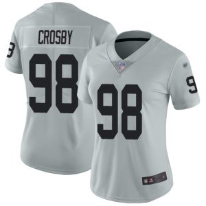 cheap Raiders #98 Maxx Crosby Silver Women's Stitched NFL Limited Inverted Legend Jersey