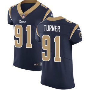 Rams #91 Kobie Turner Navy Blue Team Color Men's Stitched NFL Vapor Untouchable Elite Jersey