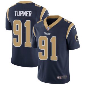 wholesale Rams #91 Kobie Turner Navy Blue Team Color Men's Stitched NFL Vapor Untouchable Limited Jersey