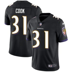 Ravens #31 Dalvin Cook Black Alternate Youth Stitched NFL Vapor Untouchable Limited Jersey