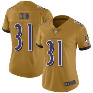 ravens #31 dalvin cook gold women's stitched nfl limited inverted legend cheap jersey