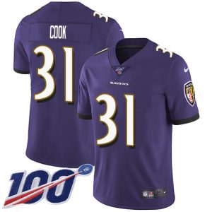 cheap Ravens #31 Dalvin Cook Purple Team Color Men's Stitched NFL 100th Season Vapor Untouchable Limited Jersey