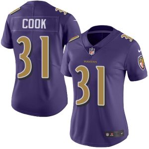 Ravens #31 Dalvin Cook Purple Women's Stitched NFL Limited Rush Jersey