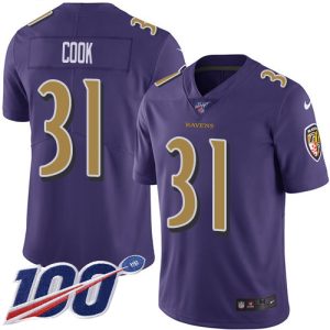 wholesale Ravens #31 Dalvin Cook Purple Youth Stitched NFL Limited Rush 100th Season Jersey