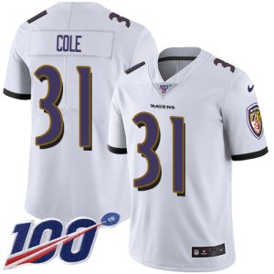 Ravens #31 Dalvin Cook White Men's Stitched NFL 100th Season Vapor Untouchable Limited Jersey