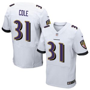 cheap Ravens #31 Dalvin Cook White Men's Stitched NFL New Elite Jersey