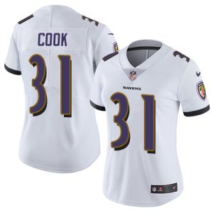 cheap Ravens #31 Dalvin Cook White Women's Stitched NFL Vapor Untouchable Limited Jersey