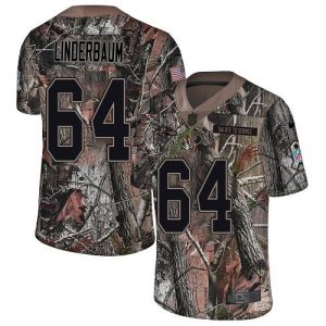 Ravens #64 Tyler Linderbaum Camo Men's Stitched NFL Limited Rush Realtree Jersey