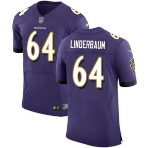 Ravens #64 Tyler Linderbaum Purple Team Color Men's Stitched NFL Vapor Untouchable Elite Jersey