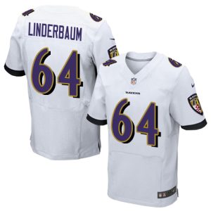 ravens #64 tyler linderbaum white men's stitched nfl new elite cheap jersey