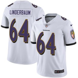 cheap Ravens #64 Tyler Linderbaum White Men's Stitched NFL Vapor Untouchable Limited Jersey