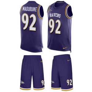 ravens #92 justin madubuike purple team color men's stitched nfl limited tank top suit wholesale jersey