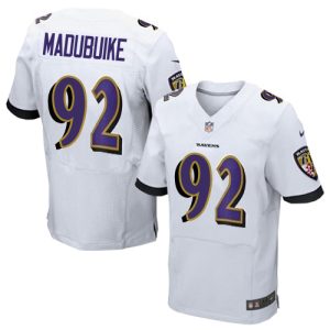 cheap Ravens #92 Justin Madubuike White Men's Stitched NFL New Elite Jersey