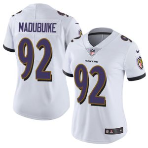 ravens #92 justin madubuike white women's stitched nfl vapor untouchable limited cheap jersey