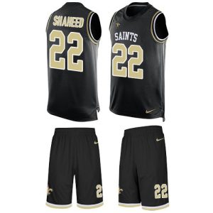 cheap Saints #22 Rashid Shaheed Black Team Color Men's Stitched NFL Limited Tank Top Suit Jersey