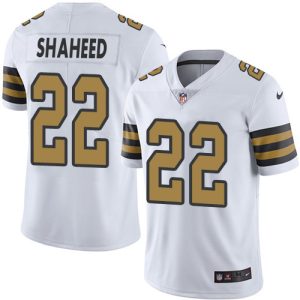 wholesale Saints #22 Rashid Shaheed White Men's Stitched NFL Limited Rush Jersey