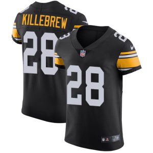 cheap Steelers #28 Miles Killebrew Black Alternate Men's Stitched NFL New Elite Jersey