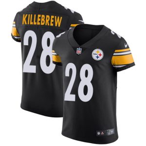 cheap Steelers #28 Miles Killebrew Black Team Color Men's Stitched NFL Vapor Untouchable Elite Jersey