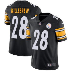 steelers #28 miles killebrew black team color men's stitched nfl vapor untouchable limited cheap jersey