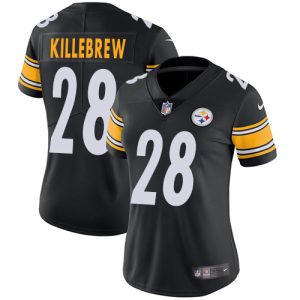 cheap Steelers #28 Miles Killebrew Black Team Color Women's Stitched NFL Vapor Untouchable Limited Jersey