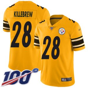 Steelers #28 Miles Killebrew Gold Men's Stitched NFL Limited Inverted Legend 100th Season Jersey