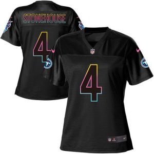 titans #4 ryan stonehouse black women's nfl fashion game wholesale jersey