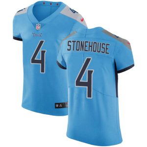 cheap Titans #4 Ryan Stonehouse Light Blue Alternate Men's Stitched NFL Vapor Untouchable Elite Jersey