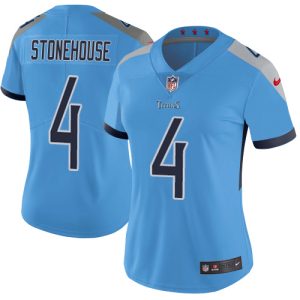 cheap Titans #4 Ryan Stonehouse Light Blue Alternate Women's Stitched NFL Vapor Untouchable Limited Jersey