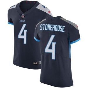 cheap Titans #4 Ryan Stonehouse Navy Blue Team Color Men's Stitched NFL Vapor Untouchable Elite Jersey