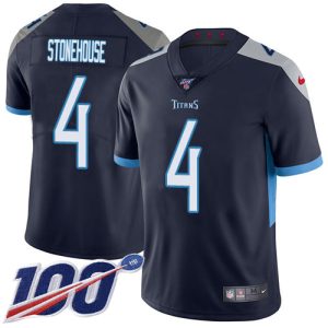 Titans #4 Ryan Stonehouse Navy Blue Team Color Youth Stitched NFL 100th Season Vapor Untouchable Limited Jersey