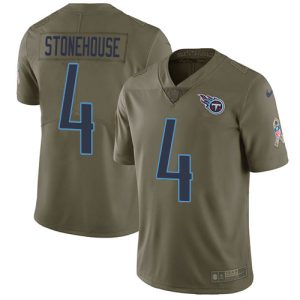 titans #4 ryan stonehouse olive men's stitched nfl limited 2017 salute to service cheap jersey