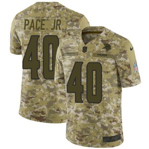 cheap Vikings #40 Ivan Pace Jr. Camo Youth Stitched NFL Limited 2018 Salute To Service Jersey