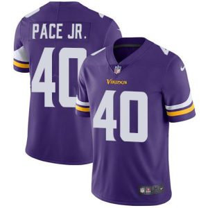 vikings #40 ivan pace jr. purple team color men's stitched nfl vapor untouchable limited wholesale jersey