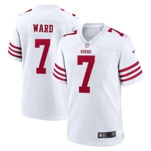 San Francisco 49ers #7 Charvarius Ward Men's 2022 Player Game Jersey - White